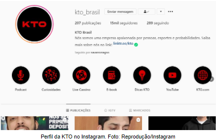 págino do perfil da KTO no Instagram